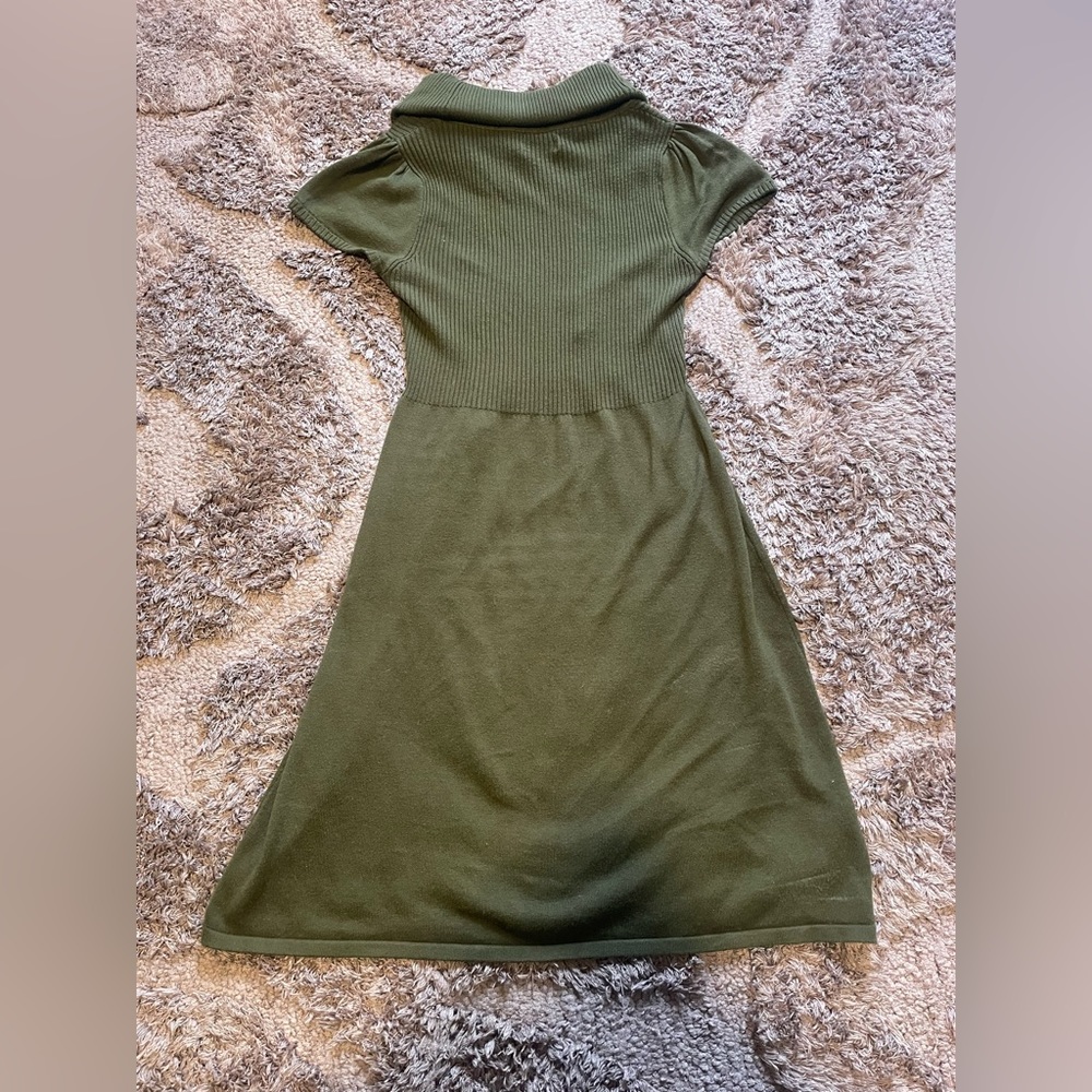 Calvin Klein Olive Green Turtleneck Sweater Dress in Women’s Large - Picture 3 of 9